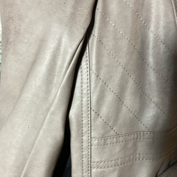 Gray Moto Bomber Faux Leather Jacket - Picture 4 of 4